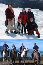 Nathalie et Frédéric D'Alexis, Jean Paul, Florence et Élise Bonneau en Patagonie