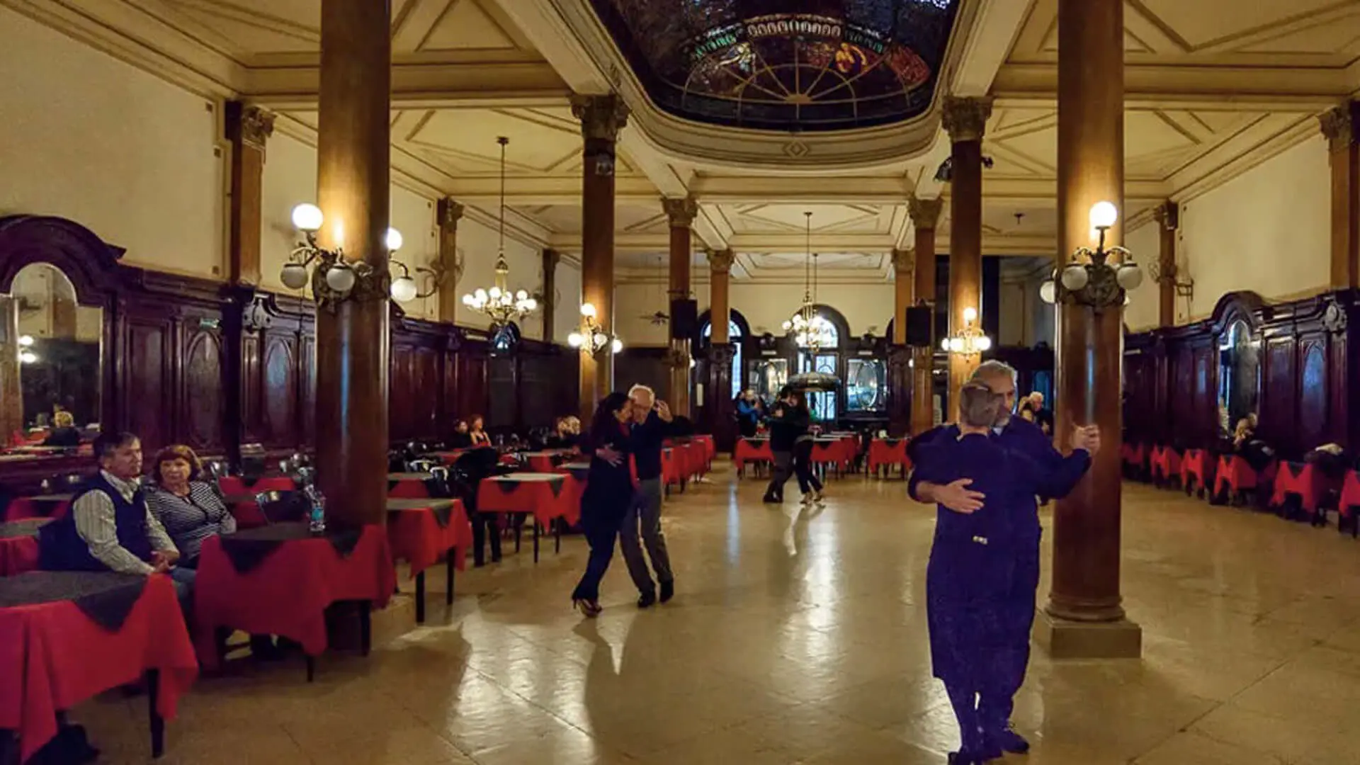 Milonga in the famous Cafeteria Ideal in Buenos Aires