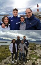 Jérôme, Véronique, Éloi Forestier et Margaux Dussert en Patagonie