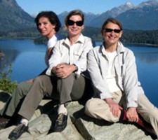 Marie-Louise Blanc, Martine Gagnage and Sophie Delmas in Argentine Patagonia