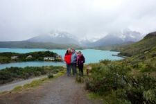 Geneviève Materne, Anne Castelain et Jean-Christophe Chielens en Patagonie