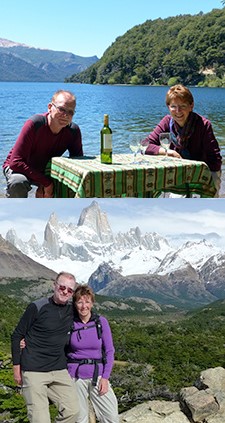 Denise et Jean-Jacques Schmitt à Iguazu et en Patagonie