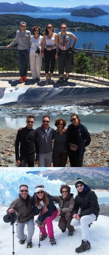 Camille, Hervé, Laure et Samuel Durand en Patagonie